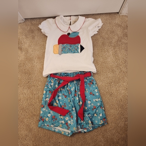 Other - Marie Nicole 2 Piece Outfit Set Back To School Blue Shorts Top Size 3XL 7t #H295
